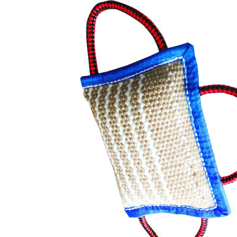 JMT-968458 Hemp Three-Ring Bite Pillow for Dog Training - Durable Linen Material