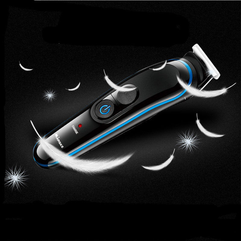 JMT-968714 Rechargeable Multi-Function Hair Clipper with Stainless Steel Blade - Model MS-5010, Black and Blue