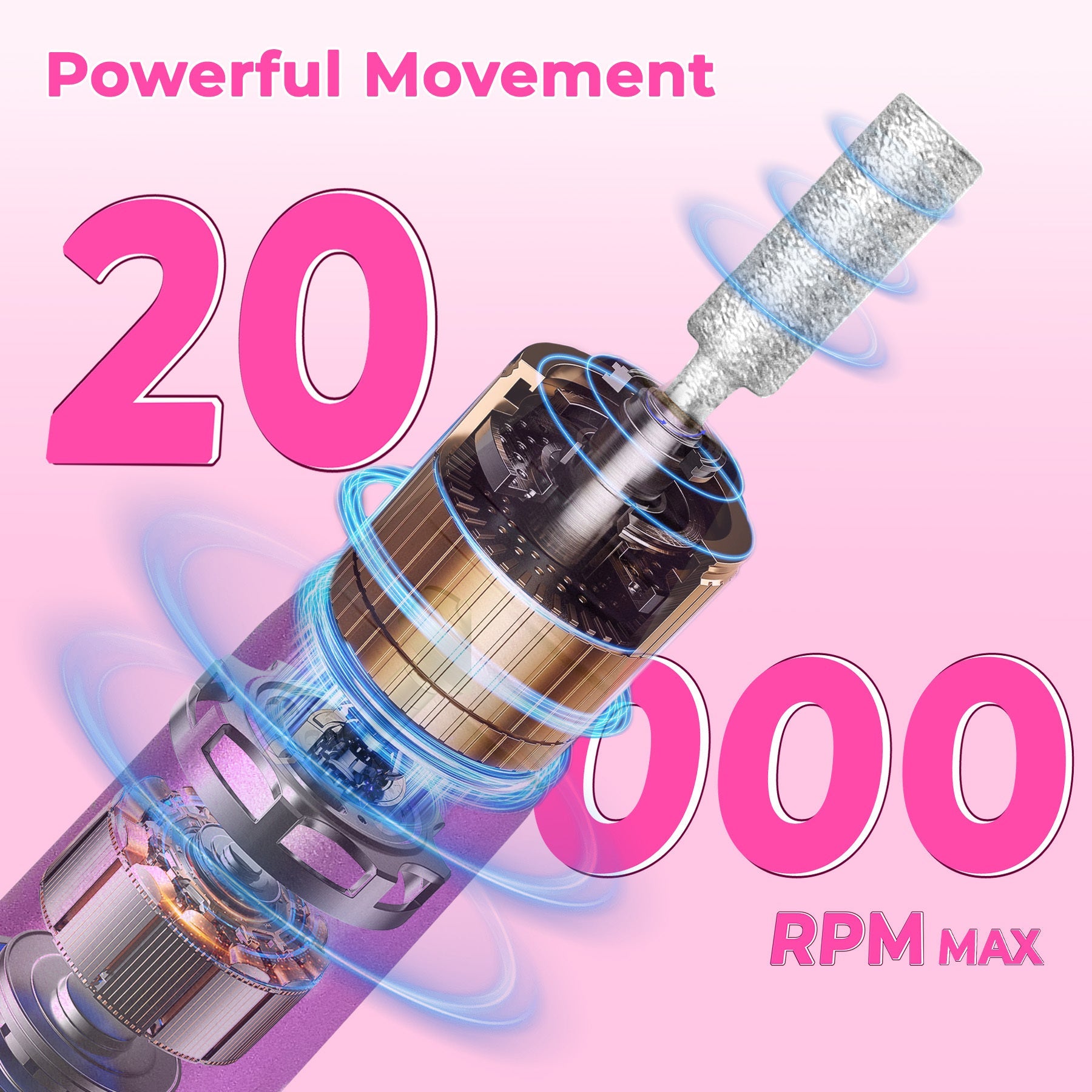 JMT-968778 Portable Electric Nail Drill Kit for Acrylic and Gel Nails, Lightweight Design with 6 Drill Bits and Sanding Bands