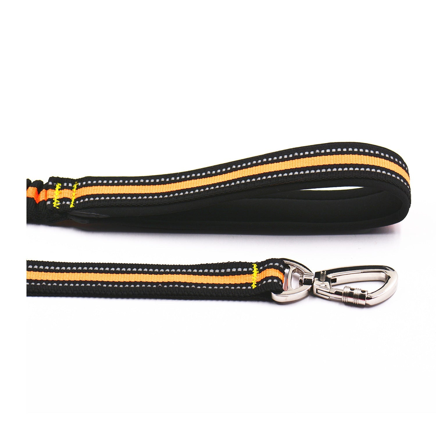 JMT-968970 Reflective Nylon Pet Traction Set in Orange - Adjustable Length 125-210cm & Waist 78-110cm