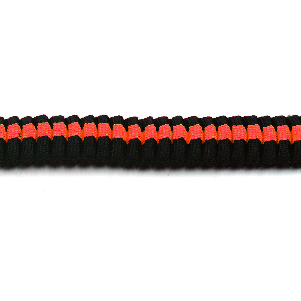 JMT-968970 Reflective Nylon Pet Traction Set in Orange - Adjustable Length 125-210cm & Waist 78-110cm