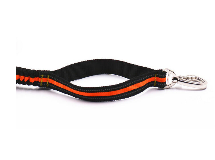 JMT-968970 Reflective Nylon Pet Traction Set in Orange - Adjustable Length 125-210cm & Waist 78-110cm