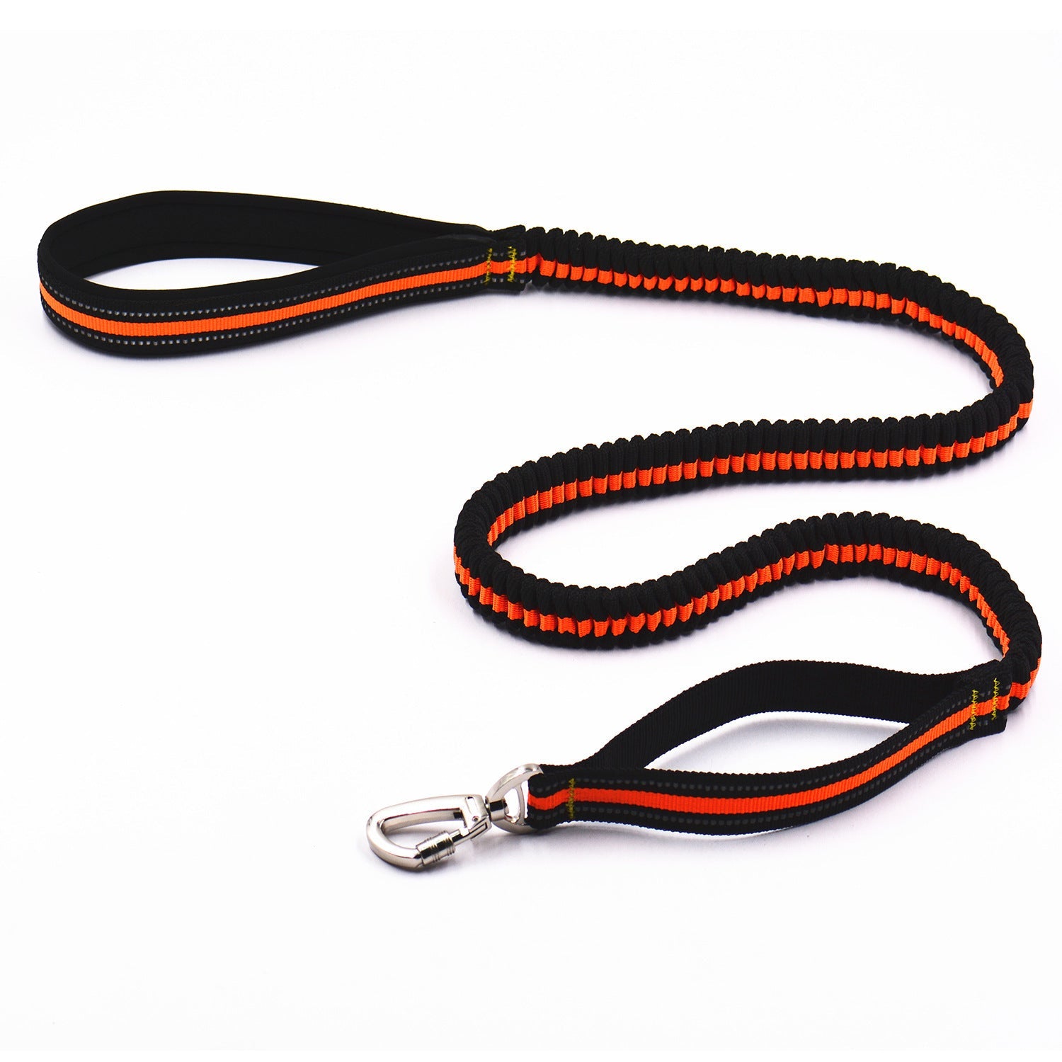 JMT-968970 Reflective Nylon Pet Traction Set in Orange - Adjustable Length 125-210cm & Waist 78-110cm