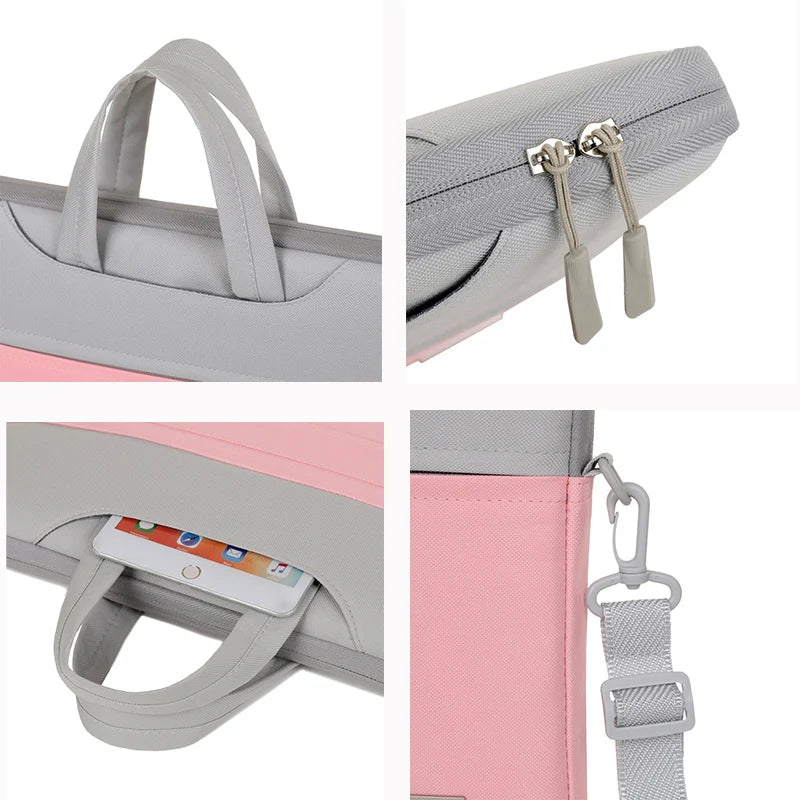 JMT-969290 Waterproof and Shockproof Laptop Sleeve Bag with Hidden Handle in Multiple Sizes, Made from Waterproof Oxford Material