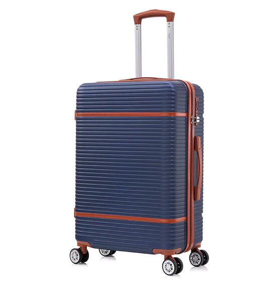 JMT-969354 Vintage Style ABS Trolley Luggage Set with Customisable Tag - 3 Pieces