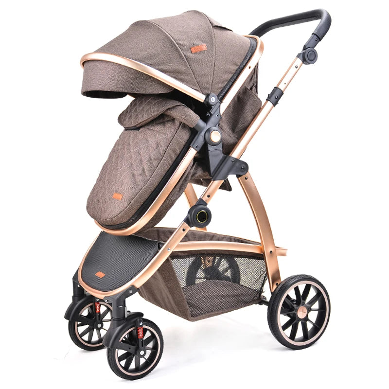 JMT-969482 3 in 1 Foldable Aluminium Alloy Stroller with Car Seat - Lightweight Travel Pram for Newborns