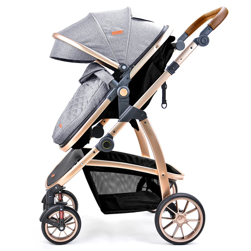 JMT-969482 3 in 1 Foldable Aluminium Alloy Stroller with Car Seat - Lightweight Travel Pram for Newborns