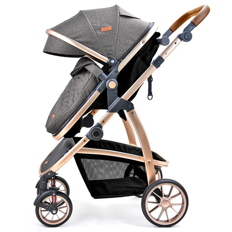JMT-969482 3 in 1 Foldable Aluminium Alloy Stroller with Car Seat - Lightweight Travel Pram for Newborns