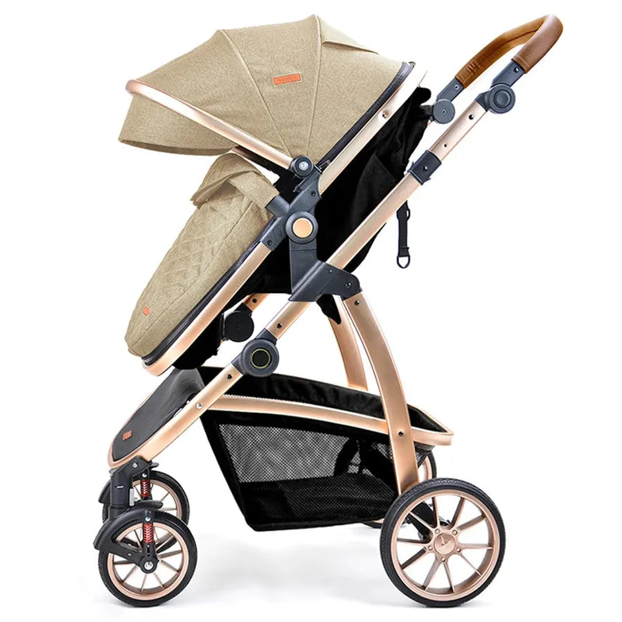 JMT-969482 3 in 1 Foldable Aluminium Alloy Stroller with Car Seat - Lightweight Travel Pram for Newborns