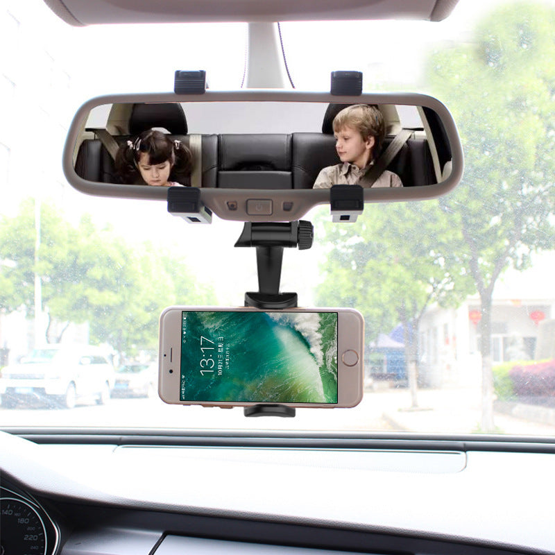 JMT-969482 Universal Car Rearview Mirror Phone Holder for Safe Driving