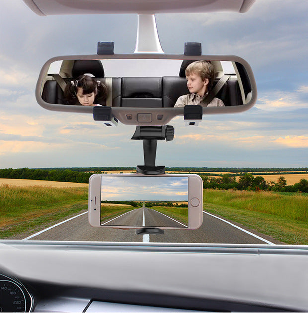 JMT-969482 Universal Car Rearview Mirror Phone Holder for Safe Driving