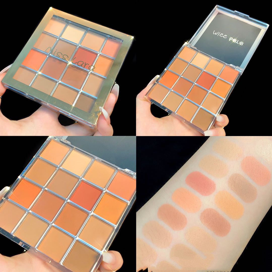 JMT-969610 Colorful Starry Sky 16-Color Matte Eyeshadow Palette with Red Shades