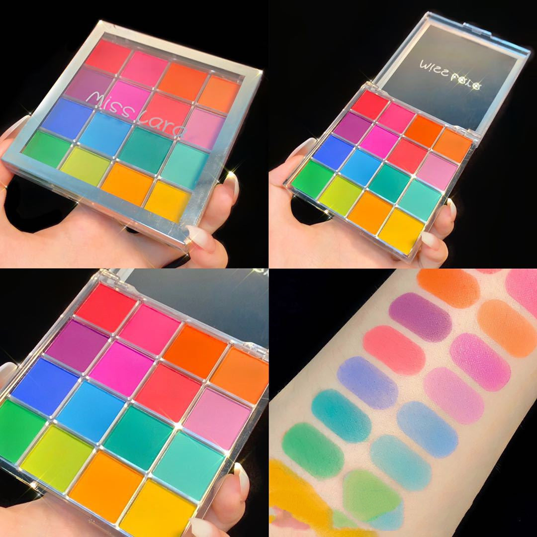 JMT-969610 Colorful Starry Sky 16-Color Matte Eyeshadow Palette with Red Shades