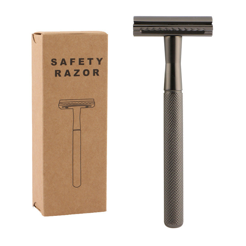 JMT-969866 Durable Manual Shaver with 10 Double-Sided Blades, Zinc Alloy Cutter Head and Copper Handle