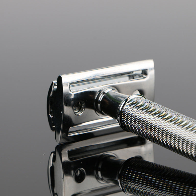 JMT-969866 Durable Manual Shaver with 10 Double-Sided Blades, Zinc Alloy Cutter Head and Copper Handle