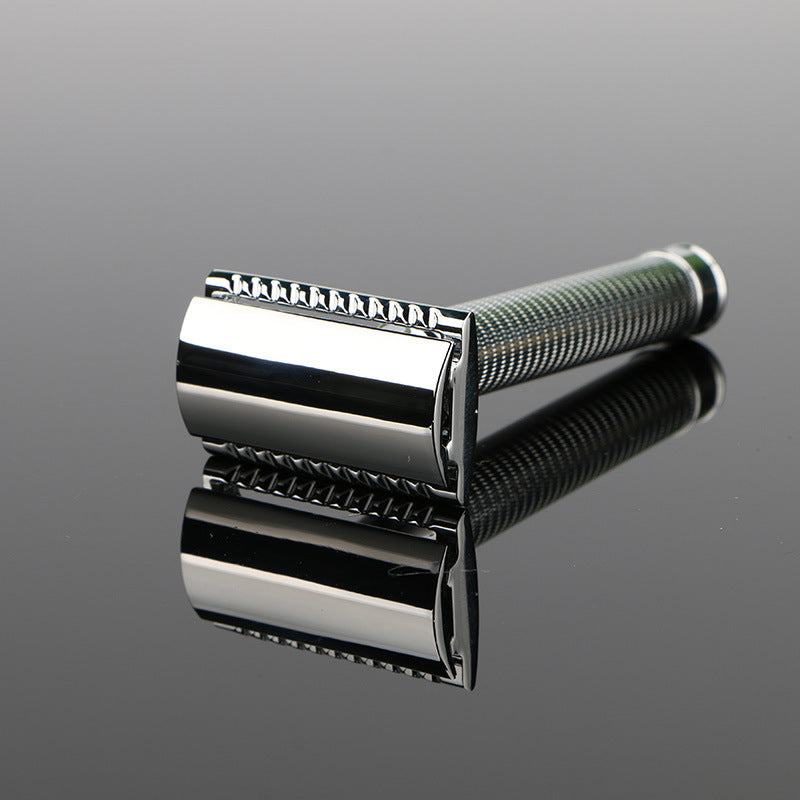 JMT-969866 Durable Manual Shaver with 10 Double-Sided Blades, Zinc Alloy Cutter Head and Copper Handle