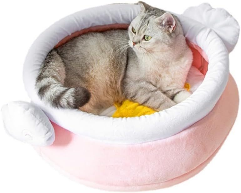 JMT-969930 Cozy Cat Nest in Honey Pot Shape – Soft and Warm Bed for Small Pets