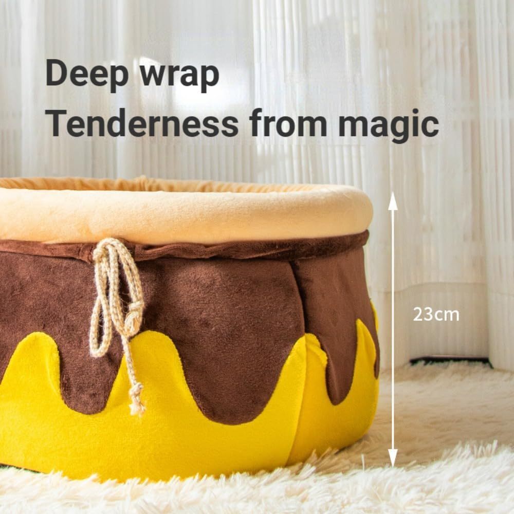 JMT-969930 Cozy Cat Nest in Honey Pot Shape – Soft and Warm Bed for Small Pets
