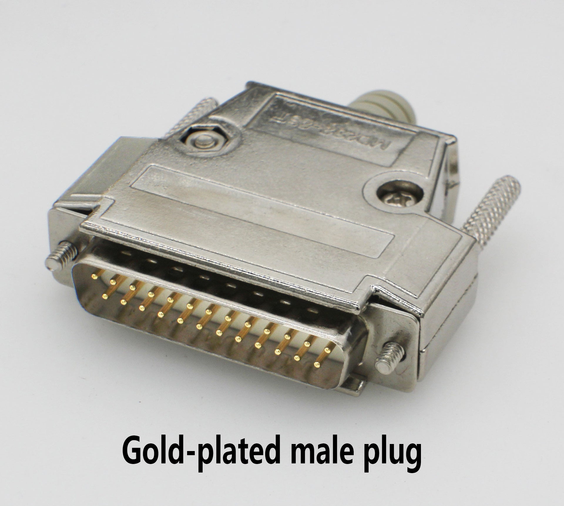 JMT-969930 Industrial-Grade DB25 Male and Female Connector, Gold-Plated, Metal Shielding, 25-Pin Dual Row Plug/Socket