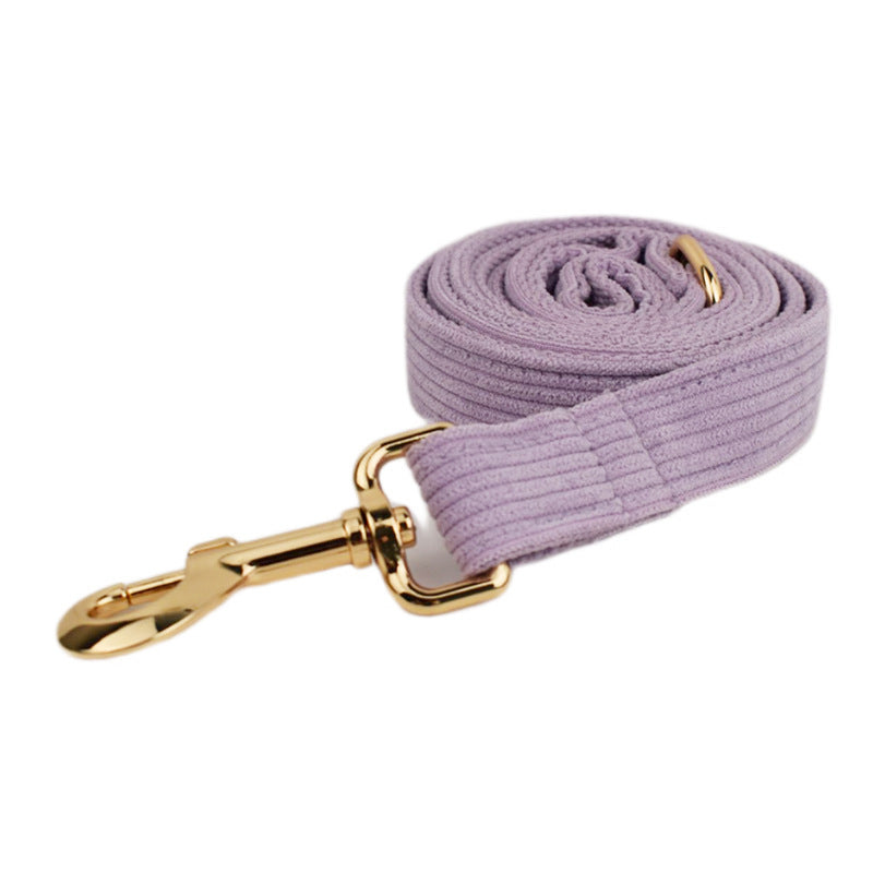 JMT-970122 Soft Fabric Velvet Dog Collar with Accessories for XS to XL Sizes