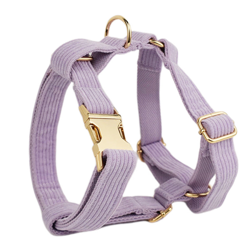 JMT-970122 Soft Fabric Velvet Dog Collar with Accessories for XS to XL Sizes