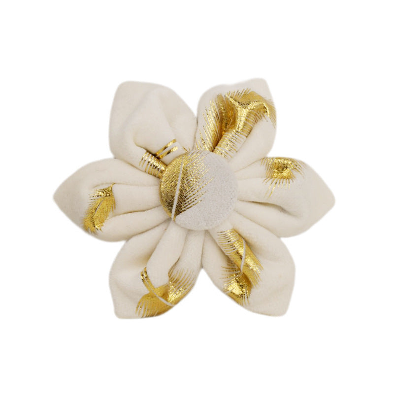 JMT-970122 Soft Fabric Velvet Dog Collar with Accessories for XS to XL Sizes