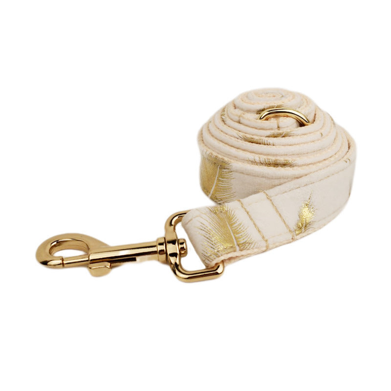 JMT-970122 Soft Fabric Velvet Dog Collar with Accessories for XS to XL Sizes