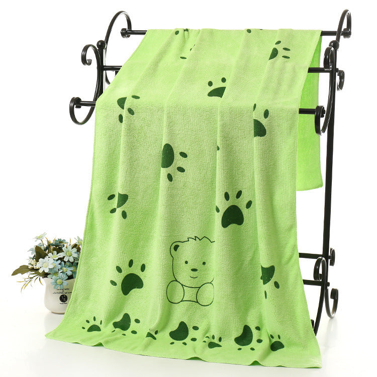 JMT-970250 Soft Absorbent Cartoon Print Bath Towel - Bear Design, 70x140cm