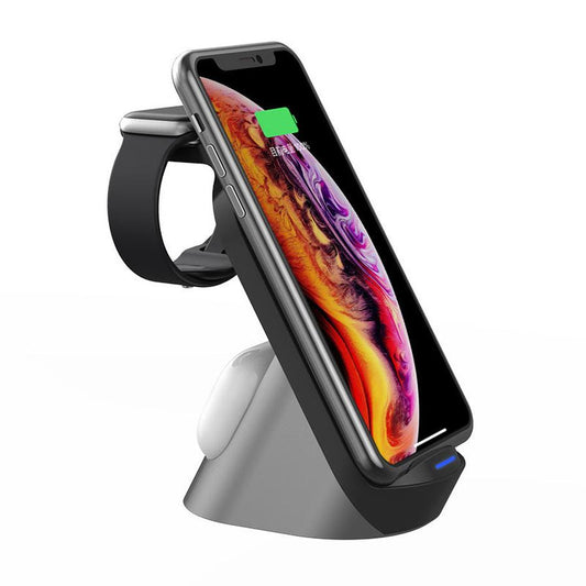 JMT-970314 15W Fast Wireless Charging Stand for Mobile Phones and Earphones, Type-C Interface, Black or White