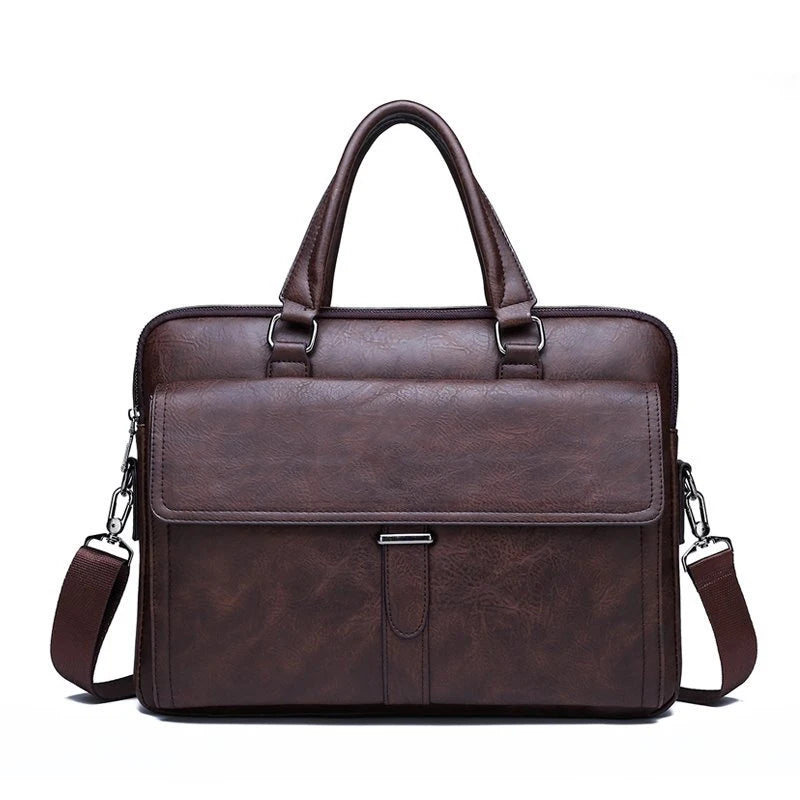JMT-970442 Custom PU Leather Business Briefcase - Large Capacity Single Shoulder Messenger Bag for Laptops