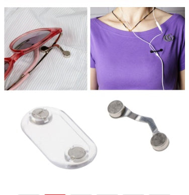 JMT-970634 Magnetic Glasses Holder in Black and Silver – Creative Travel Storage Solution
