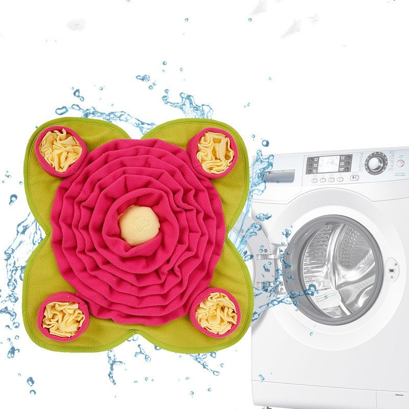 JMT-970762 Dolemi Pet Sniffing Mat Training Blanket for Dogs - Grass Green, Polar Fleece, 48x48CM