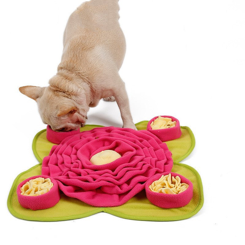 JMT-970762 Dolemi Pet Sniffing Mat Training Blanket for Dogs - Grass Green, Polar Fleece, 48x48CM