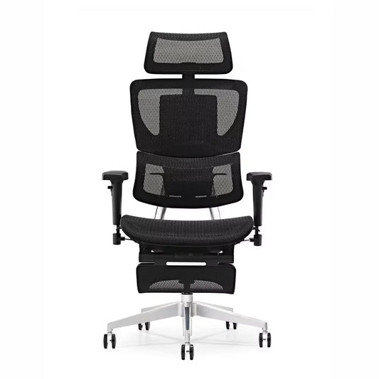JMT-971082 Ergonomic Mesh Swivel Office Chair with 2D Headrest, Lumbar and Footrest Support