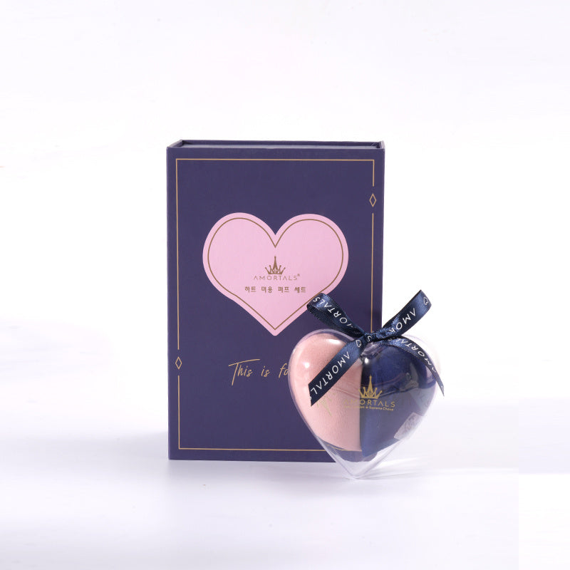 JMT-971210 Starry Sky Makeup Sponge Set with Stand - Blue & Yellow Beauty Eggs for Flawless Application
