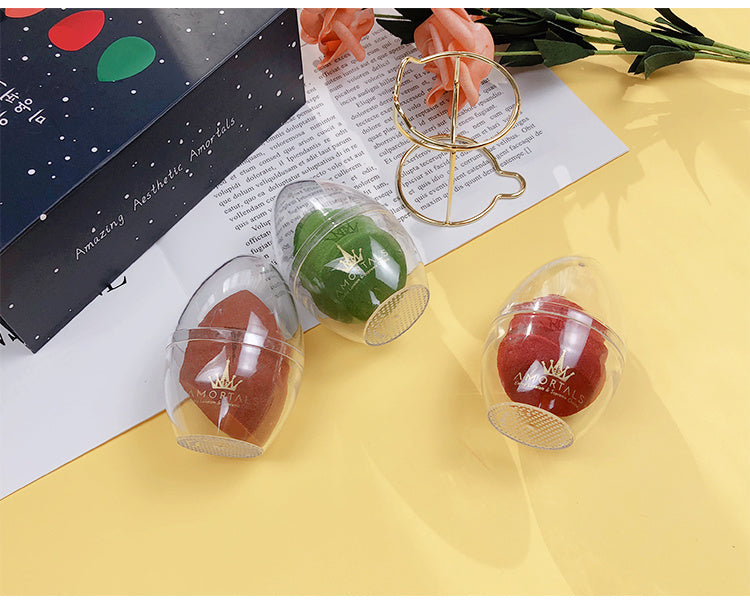 JMT-971210 Starry Sky Makeup Sponge Set with Stand - Blue & Yellow Beauty Eggs for Flawless Application