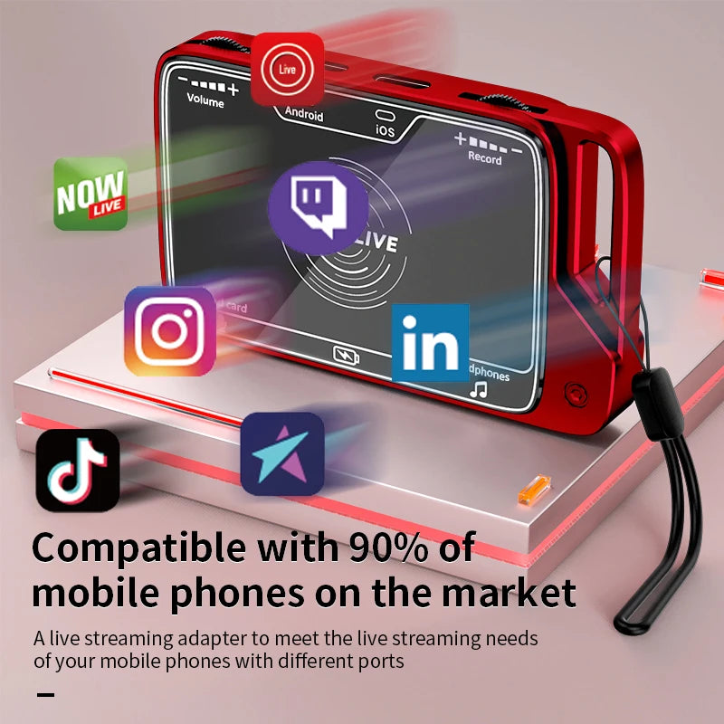 JMT-971594 2-in-1 Stereo Live Sound Card Converter for Mobile Devices with Charging and Microphone Streaming Adapter