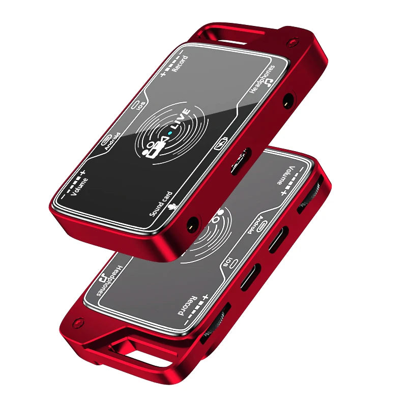 JMT-971594 2-in-1 Stereo Live Sound Card Converter for Mobile Devices with Charging and Microphone Streaming Adapter