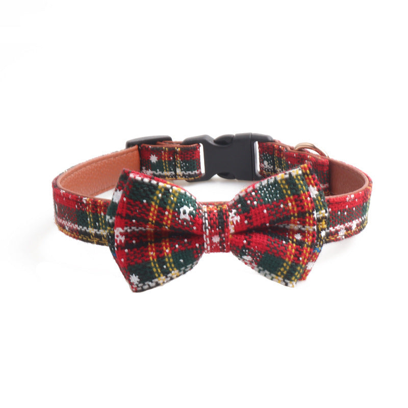 JMT-971594 Adjustable Christmas Pet Collar for Dogs and Cats – Festive Design in Red and Green, Multiple Sizes Available