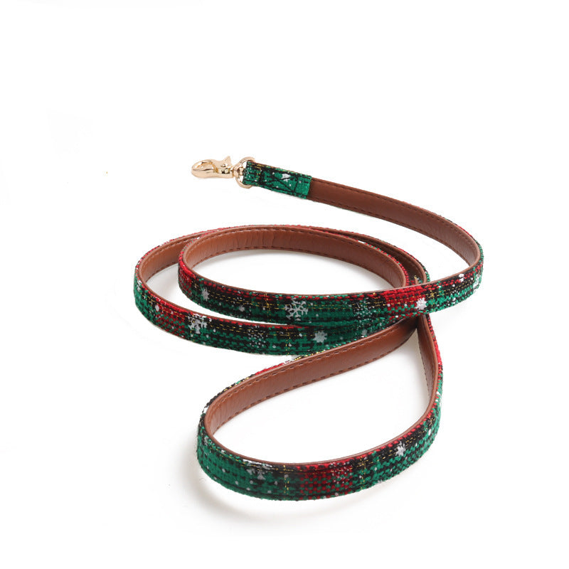 JMT-971594 Adjustable Christmas Pet Collar for Dogs and Cats – Festive Design in Red and Green, Multiple Sizes Available