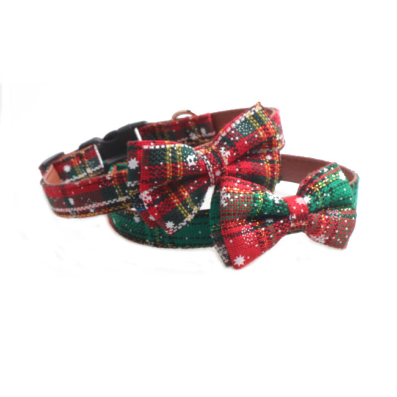 JMT-971594 Adjustable Christmas Pet Collar for Dogs and Cats – Festive Design in Red and Green, Multiple Sizes Available