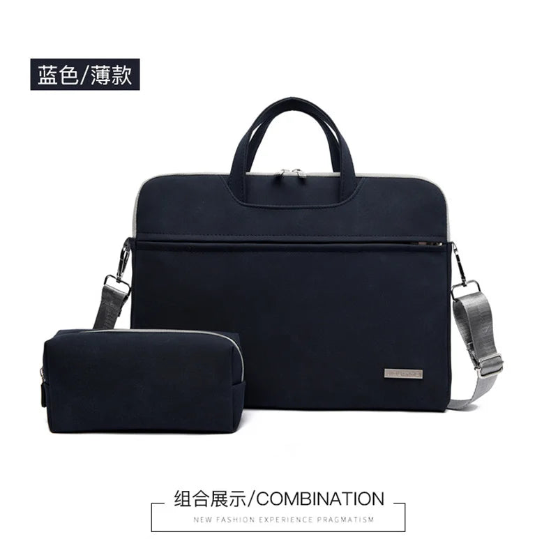 JMT-971594 Lightweight Portable 14/15.6 Inch Laptop Briefcase in PU Material with Adjustable Shoulder Strap