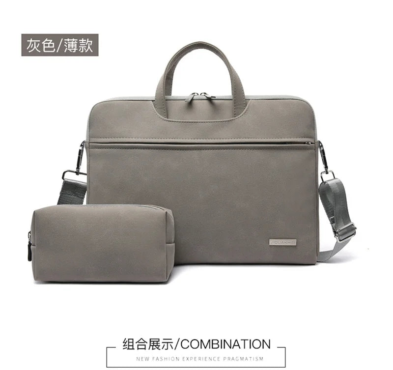 JMT-971594 Lightweight Portable 14/15.6 Inch Laptop Briefcase in PU Material with Adjustable Shoulder Strap
