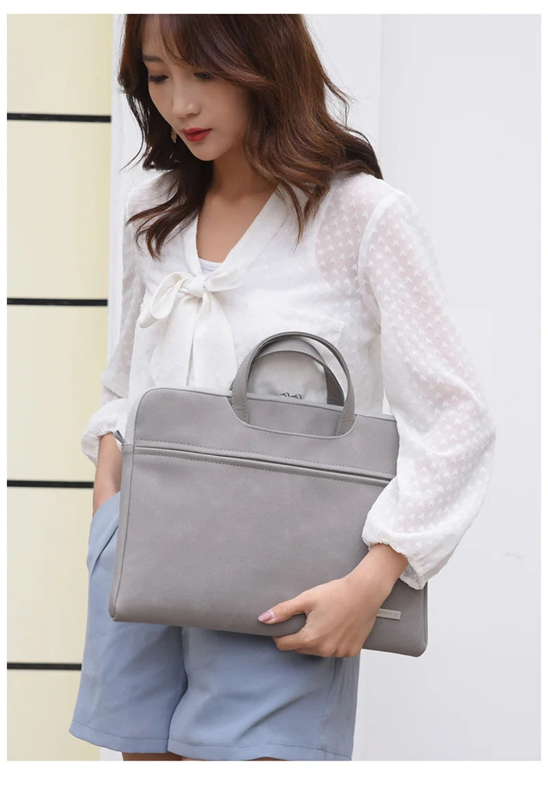 JMT-971594 Lightweight Portable 14/15.6 Inch Laptop Briefcase in PU Material with Adjustable Shoulder Strap