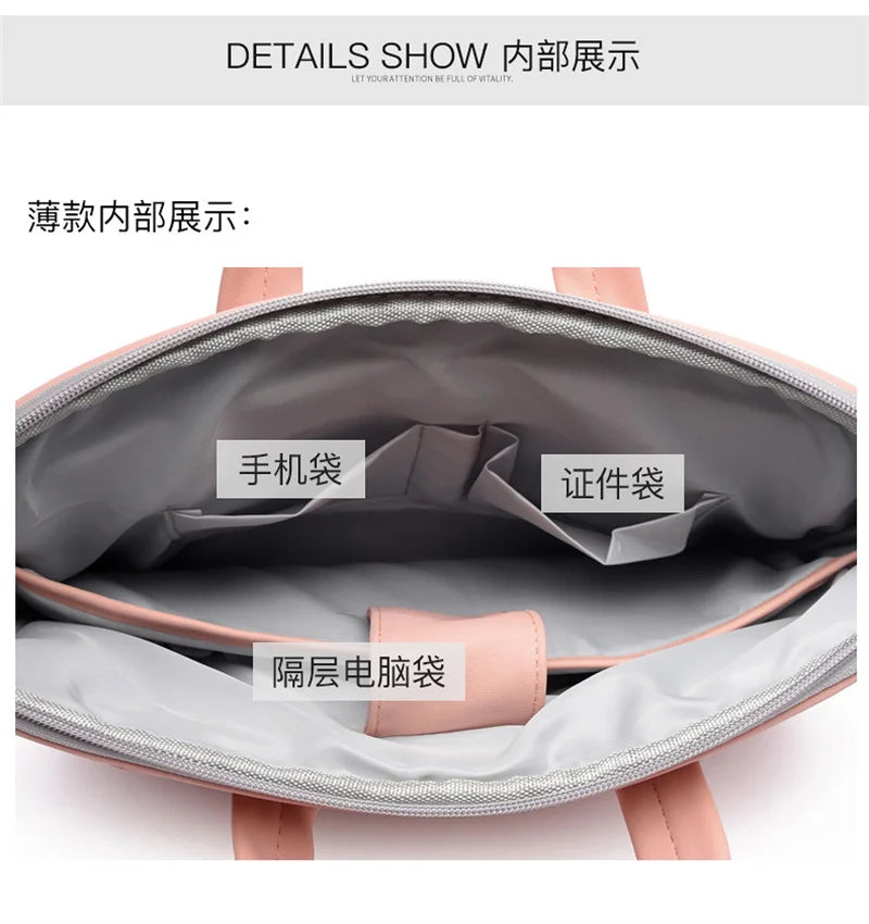 JMT-971594 Lightweight Portable 14/15.6 Inch Laptop Briefcase in PU Material with Adjustable Shoulder Strap
