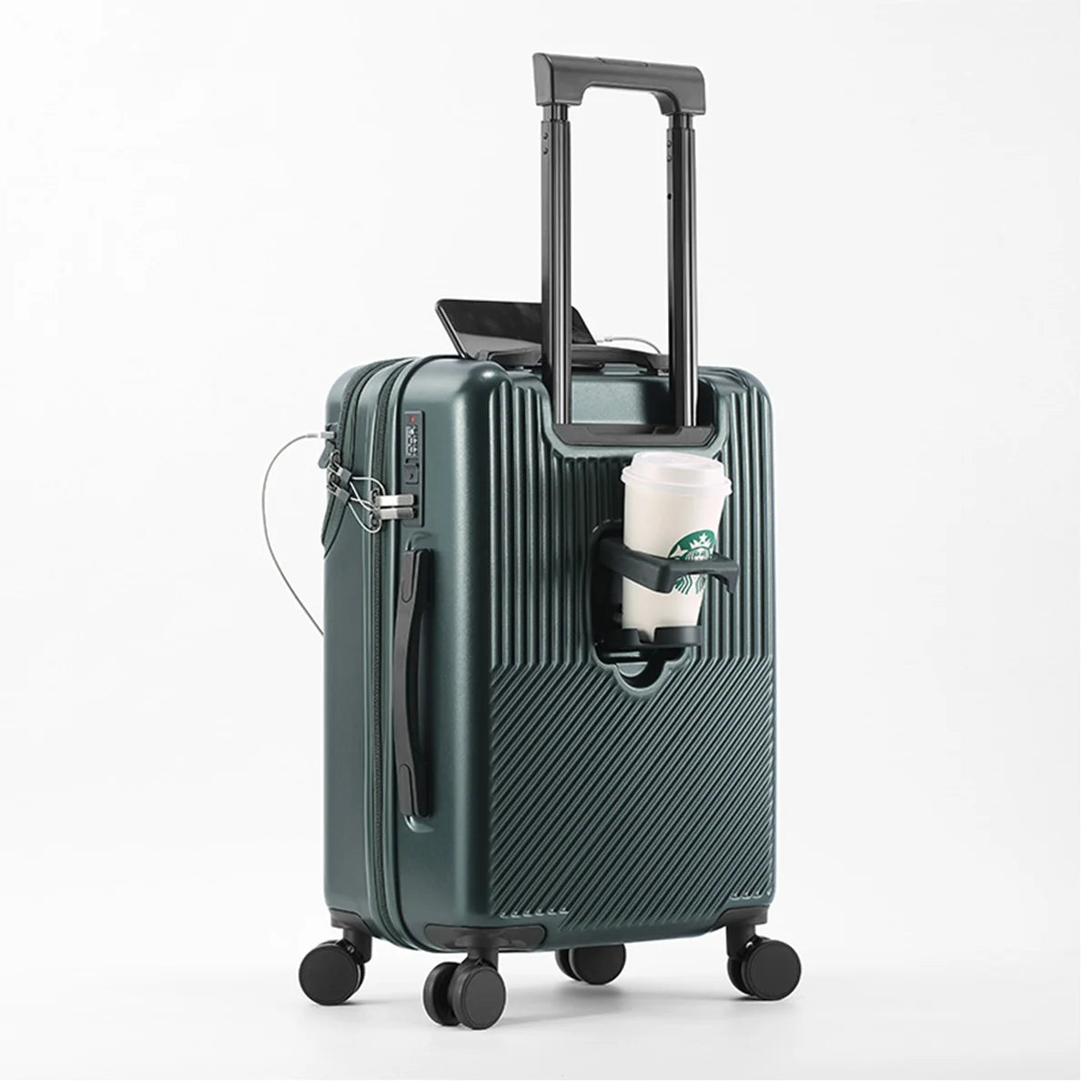 JMT-971658 Durable Water-Resistant Red Suitcase Trolley for Travel