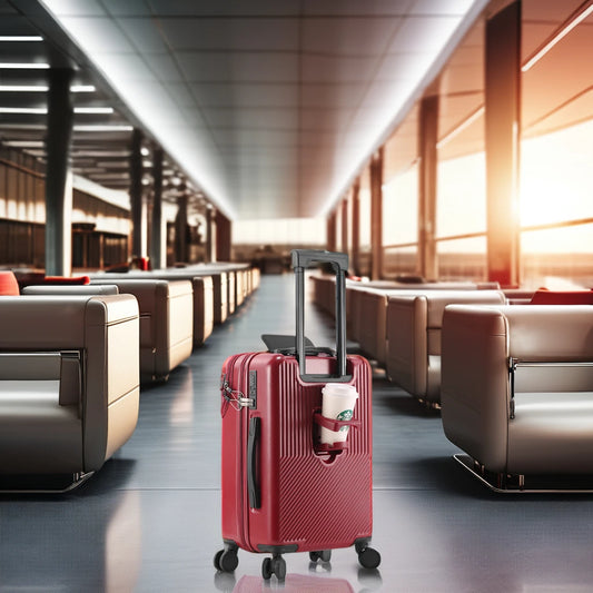 JMT-971658 Durable Water-Resistant Red Suitcase Trolley for Travel