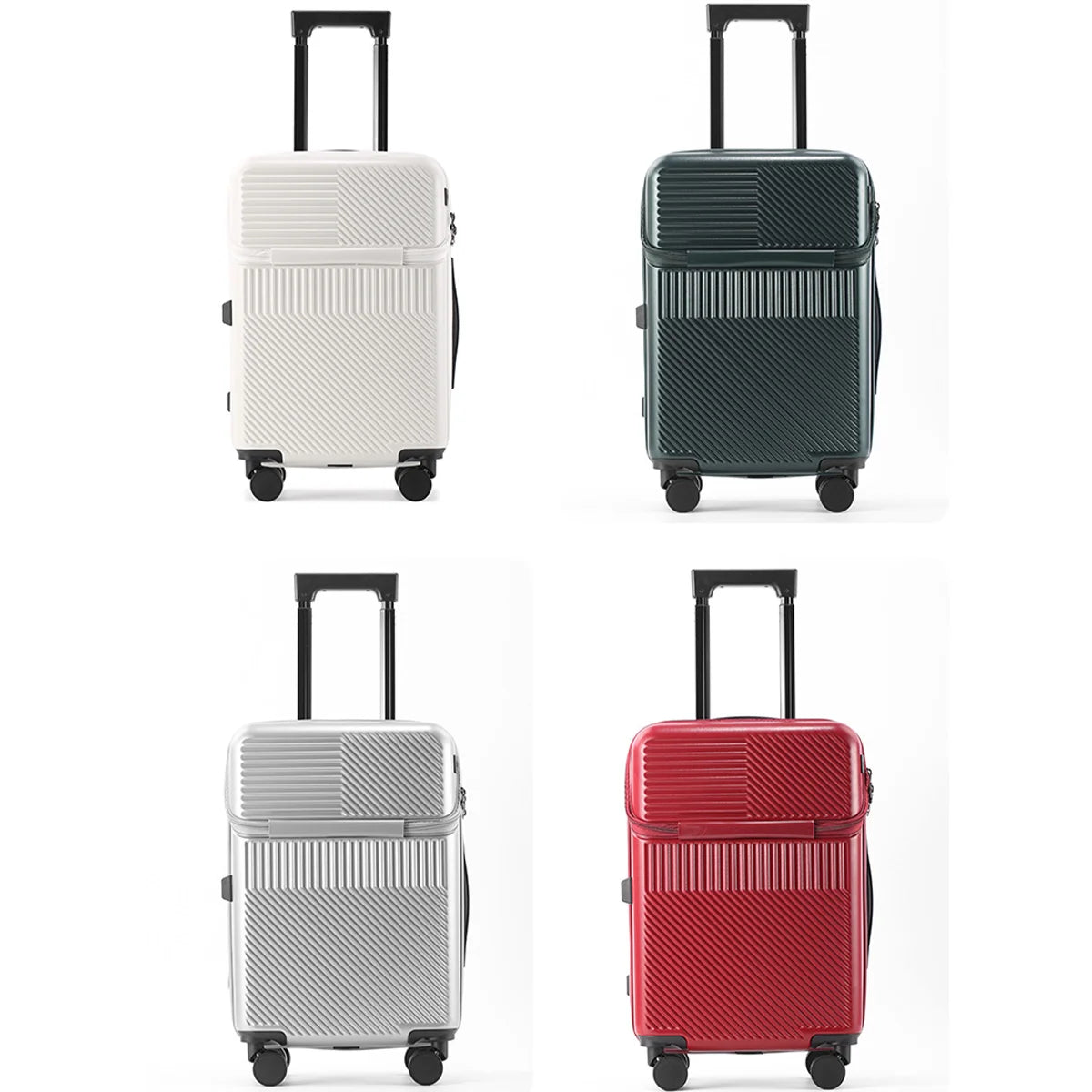 JMT-971658 Durable Water-Resistant Red Suitcase Trolley for Travel