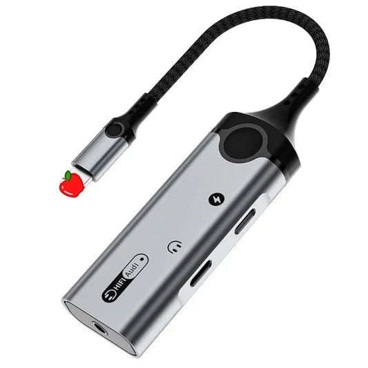 JMT-972746 8-Pin to 3.5mm Earphone Jack Adapter with Charging and Microphone for iPhone