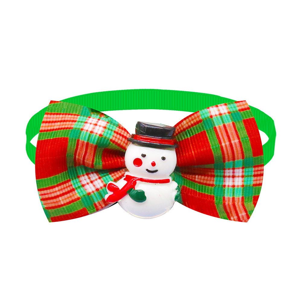 JMT-972746 Plaid Bow Tie Scarf for Cats and Dogs - Adjustable Size, Universal Fit
